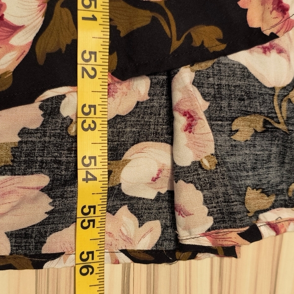 Just Found Black Floral High-low Maxi Dress 3X Long Sleeves - Picture 8 of 8